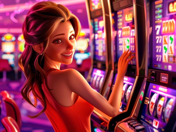 Pengguna membuka video poker lewat ponsel
